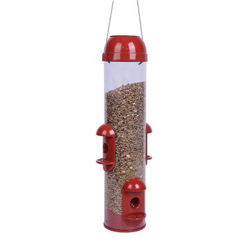 Solar-Powered Hanging Bird Feeder with LED Light Automatic Seed Dispenser Bird Feeder with Solar Lam